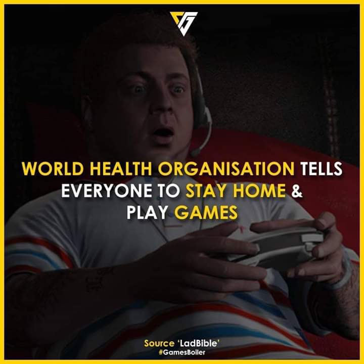 Stay At Home & Play Video Games — Coronavirus Meme